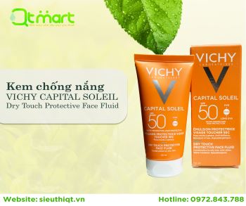 Kem chống nắng Vichy Capital Soleil -  Dry Touch Protective Face Fluid 50ml